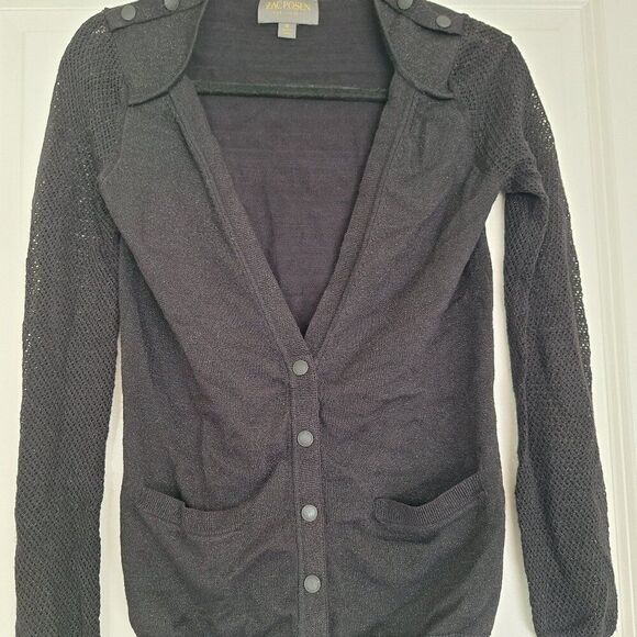 Zac Posen for target Sparkly black cardigan‎ - Picture 1 of 6